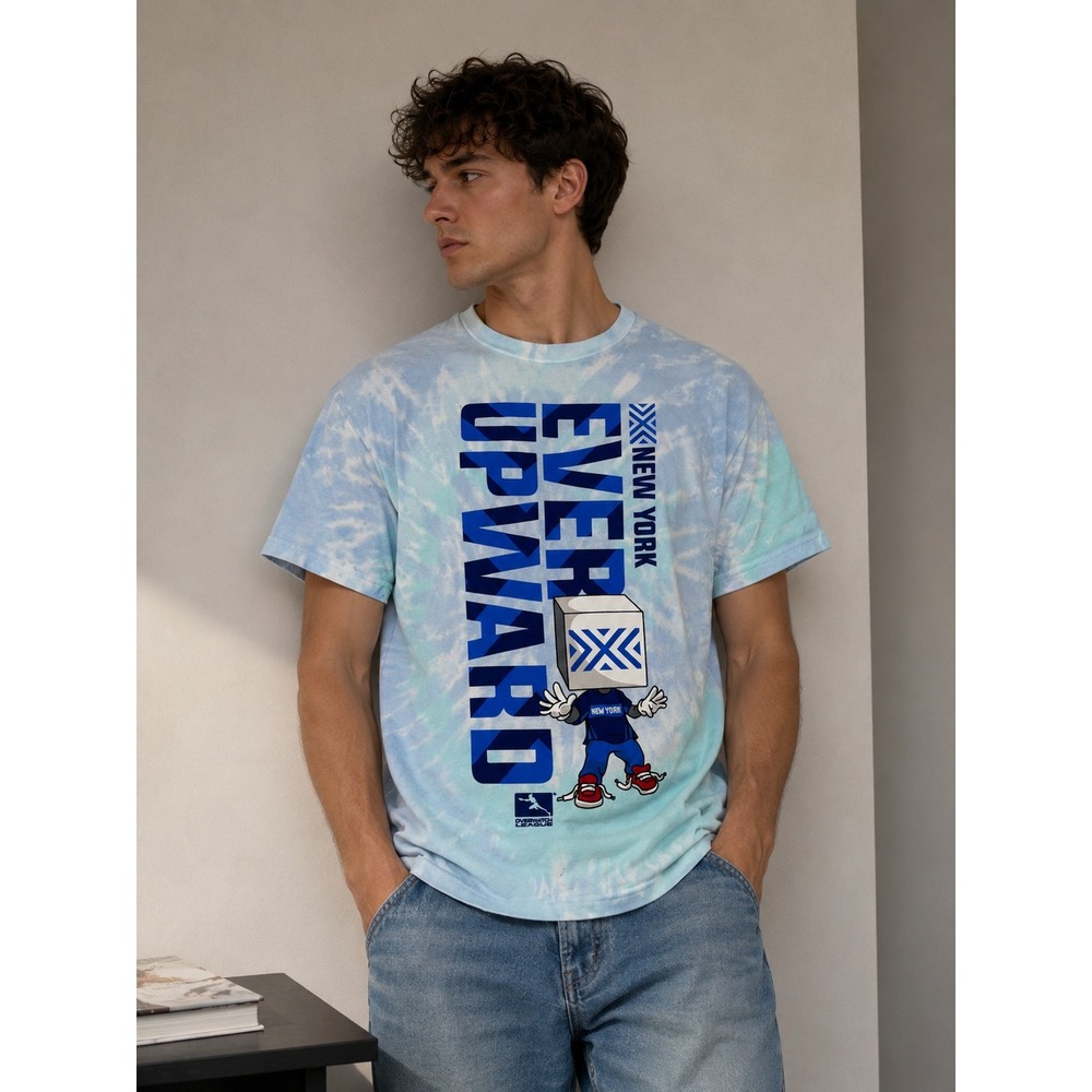 Overwatch League Men Shirt Large Blue Tie Dye New York Excelsior Ever Upward NWT